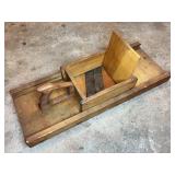 Wood and Metal Handheld Cabbage Slicer
