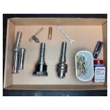 Machinist Tool Lot With Holders and End Mills