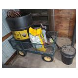 Garden Utility Cart With Lawn Supplies