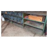 Steel Workbench With Metal Bin Drawers and Shelves