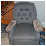 Gray Fabric Recliner Armchair W/ Foot rest