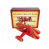 Stearman Biplane Bank Die Cast Metal New Holland