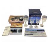 Crystal Goblets, Bottle Cutter, Grinder