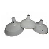 3 White Metal Industrial Light Shades