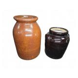 Glazed Stoneware Storage Jars