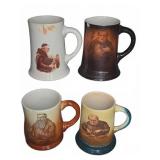 W. M. Tatler IOGA Decorated Monk Stein Mugs