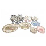 Johnson Bros Dinnerware, Glasses, Teapot & Cups