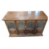 Vintage Wooden Stereo Console Cabinet