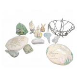 Garden Decor Figurines and Plaques Lot