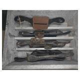 Metal Spokeshaves in Wooden Crate