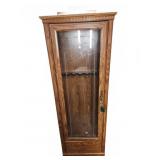 Wooden Locking Gun Cabinet With Glass Door
