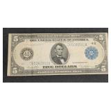 1914 Series $5 Blue Seal Federal Reserve Note