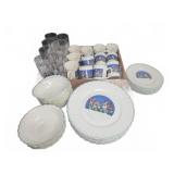 Arcopal Holiday Village Dinnerware Set With Glass