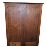 Antique Wooden Storage Cabinet With Shelves