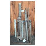 Antique Wood and Metal Saw and Tool Lot