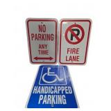 3 - Plastic Parking and Handicap Signs