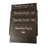 (4) US Proof Sets: 1977-1980