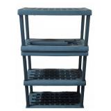 Gray Plastic Storage Rack Unit