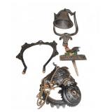 Cast Iron Garden Decor and Mounts Lot
