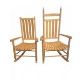Wood Slat Back Rocking Chairs