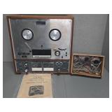 TEAC A-4010S Reel-to-Reel Tape Deck With Cables