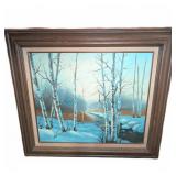 Ray Sumner Signed Winter Landscape Painting