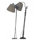 Metal Floor Lamps with Floral Shades