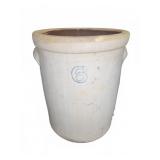 Stoneware Crock With Blue 6 Mark