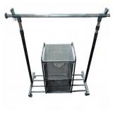 Adjustable Garment Rack With Mesh Drawers