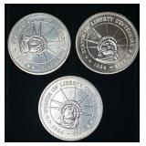 3 Statue of Liberty Centennial Coins 1984