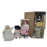 Porcelain Dolls in Original Boxes, 4 pcs