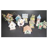 Decorative Birdhouse Figurines Lot