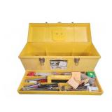 Yellow Toolbox With Assorted Hand Tools