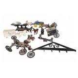 Cast Iron Horse Drawn Toy Figures