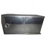 Chrome Metal Bread Box With Sliding Door