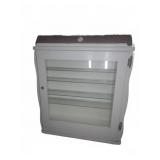 White Wood and Glass Display Cabinet With Shelves