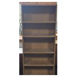 Five-Shelf Wood Laminate Bookcase