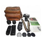 Canon AE-1 Program Camera Bundle With 3 Lenses