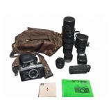 Fujica ST705w 35mm SLR Camera Kit With Lenses
