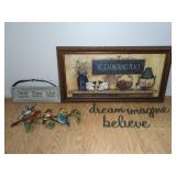 Wall Decor Lot: Gathering Place Art, Bird Plaque