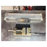 Metal Bench Vise and Aluminum Straightedge