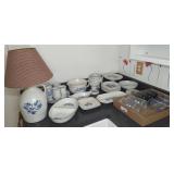 Pfaltzgraff Yorktowne Stoneware and Glassware Lot