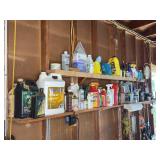 Shelf Lot of Automotive Oils and Chemicals