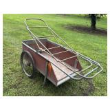 Wood and Metal Garden Utility Cart with Two Wheels