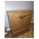 Wooden Tall Chest of Drawers with Cabinet