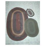 Three Oval Braided Rugs