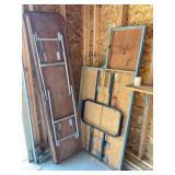 Folding Wood Tables with Metal Legs