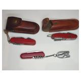 Swiss Army Knives With Leather Cases