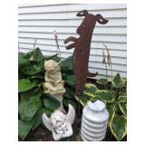 Garden Statues With Cherubs And Metal Yard Art
