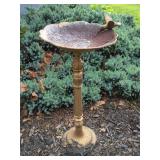 Cast Iron Bird Bath with Bird Accent